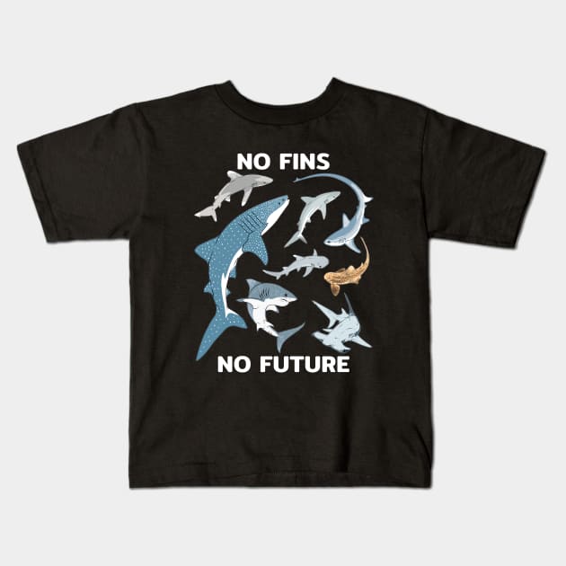 No fins - No future Kids T-Shirt by NicGrayTees